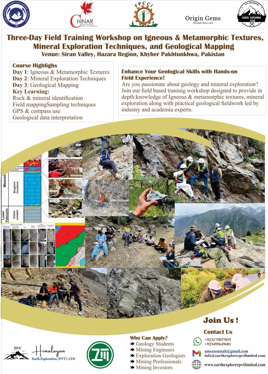 3-Day Geological Field Camp | Mansehra – Siran Valley, KPK 📍  Organized by: Earth Explorer Pvt Ltd