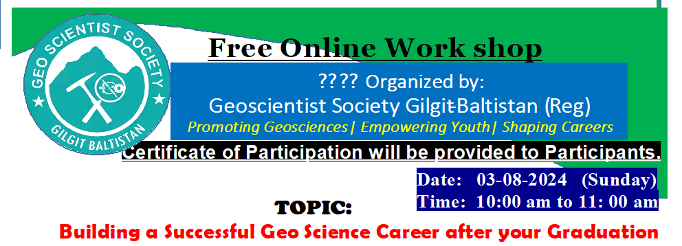 Online Workshop  "From Graduation to Profession:   Navigating Your Career in Geo Sciences"